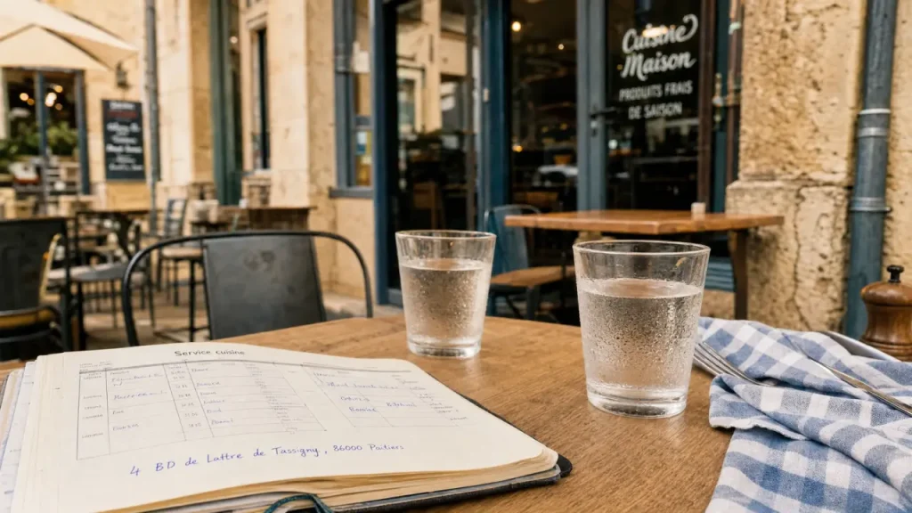 Bistrô des Feuillants à Poitiers : adresse, horaires de cuisine et réservation