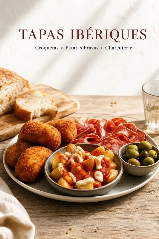 Assiette de tapas variées dans un restaurant de tapas authentique