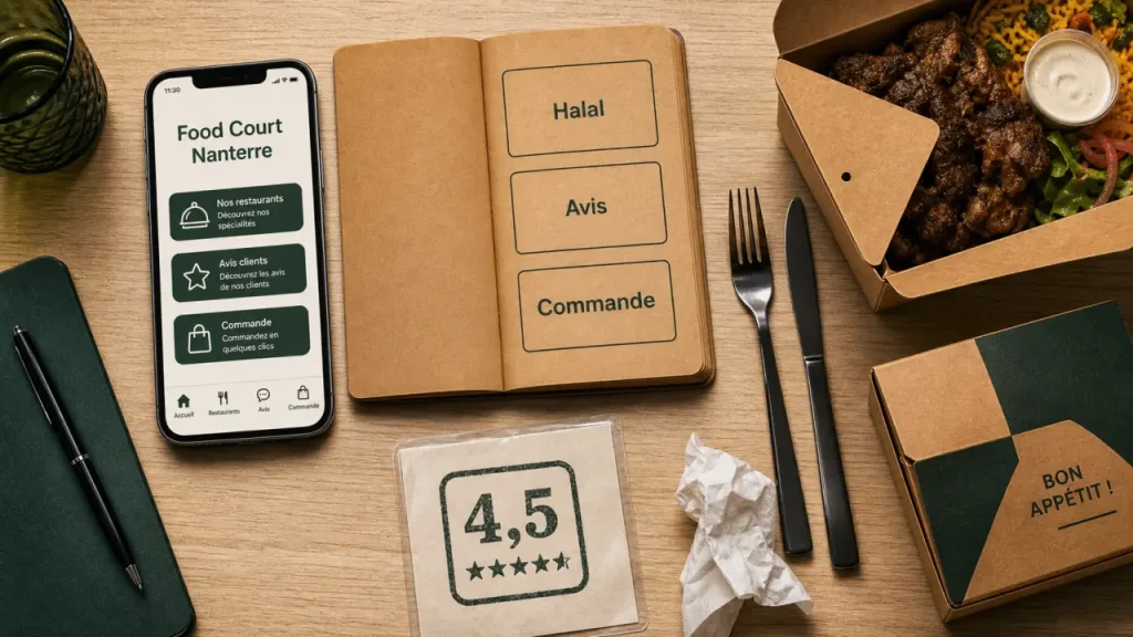Food Court à Nanterre : menu halal, Chicken Alfredo et note de 4,5 sur Uber Eats