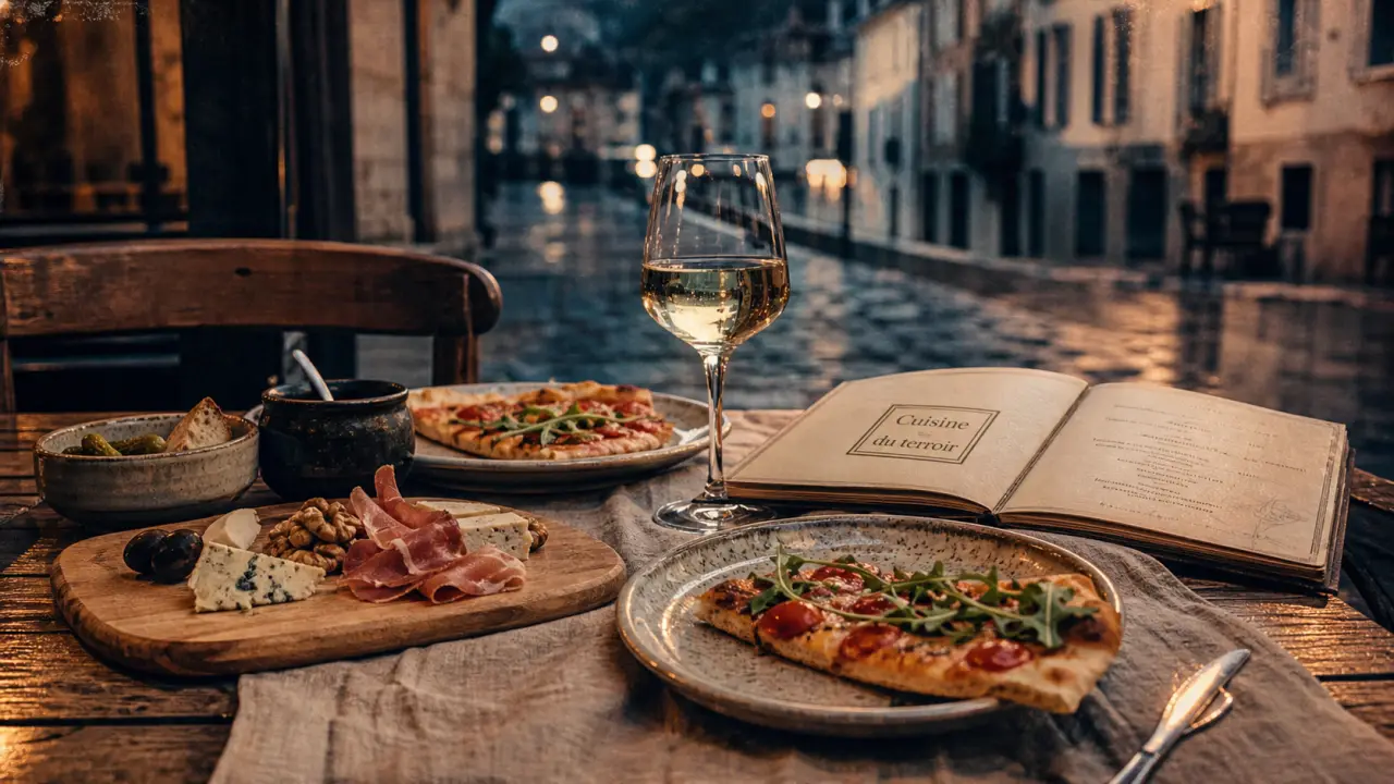 Restaurant Tulle : pizza artisanale et cuisine du terroir sur une table