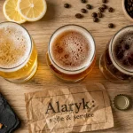 Alaryk brasserie artisanale : trois bières en verres, bon style et température