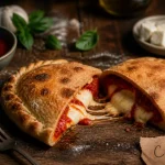 Chausson pizza italienne calzone croustillante, mozzarella fondante