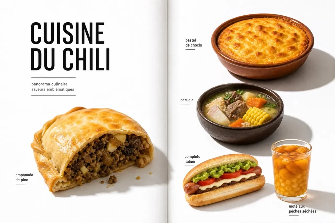 Nourriture du Chili : panorama éditorial des plats emblématiques et des boissons typiques