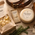 Que ramener de Rome : pâtes artisanales, épices et pecorino sur table bois