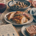 Accords mets vins beaujolais : poulet rôti et terrine avec gamay