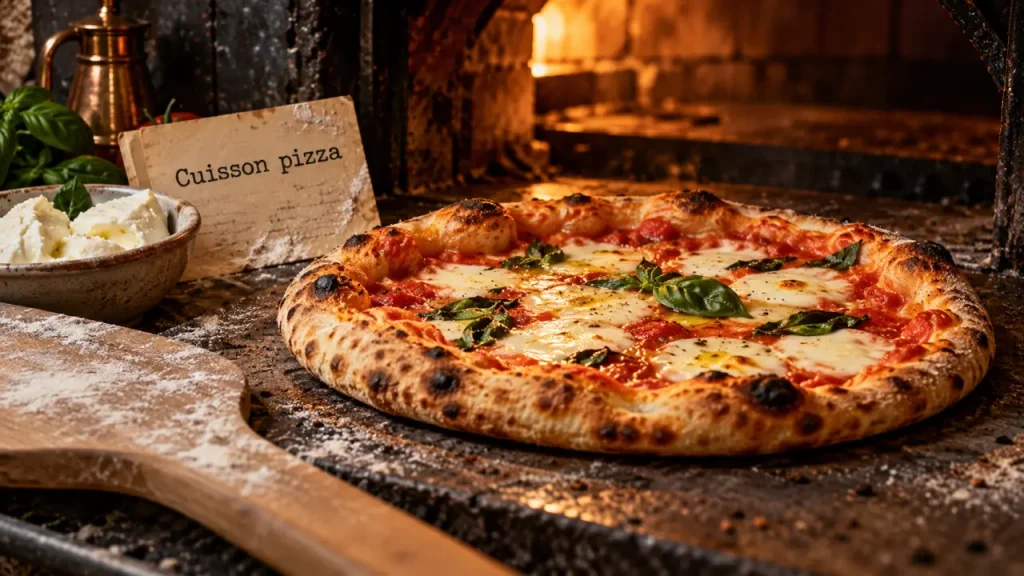 Cuisson pizza italienne : 270 °C, pierre chaude et garniture légère