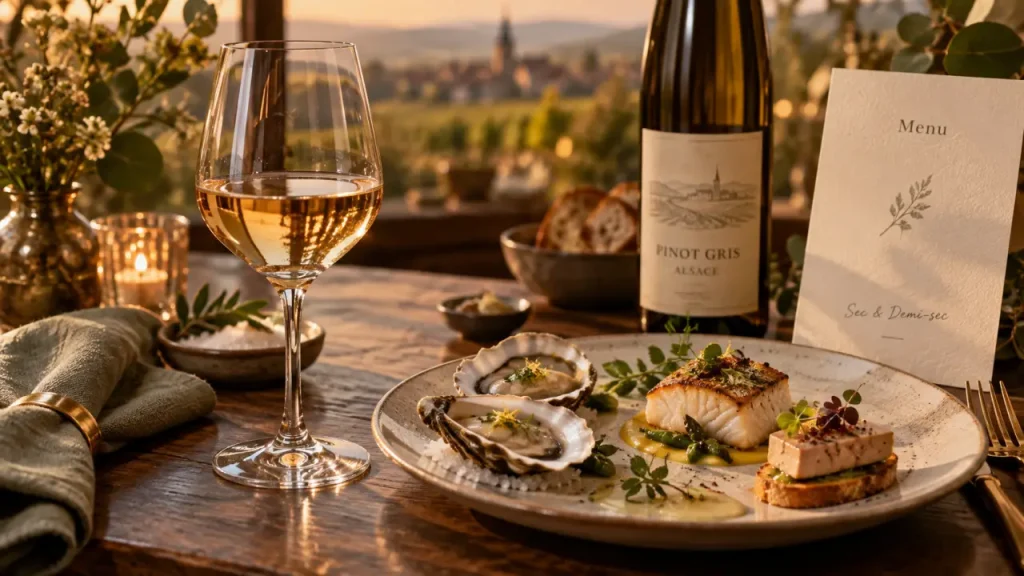 Quel plat avec un Pinot Gris d’Alsace ? Sec, moelleux ou liquoreux, trouvez le bon accord