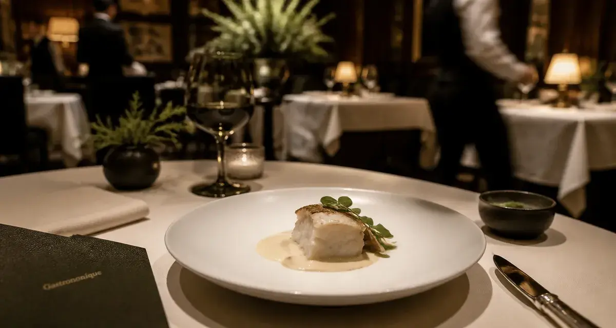 Restaurant gastronomique définition : couvert dressé dans un restaurant gastronomique