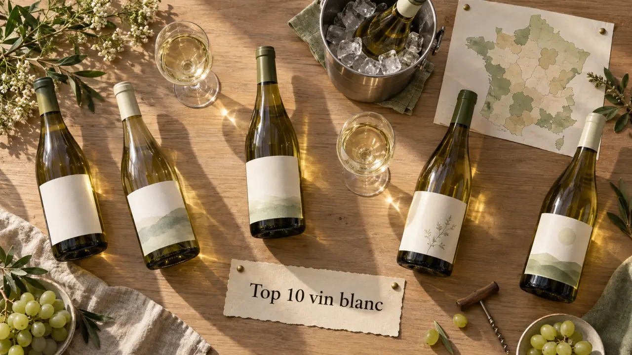 Top 10 vin blanc : bouteilles, régions et accords repas