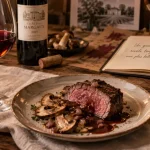 Accord mets vins Margaux : bœuf rosé aux cèpes et sous-bois