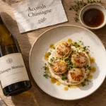 Accords mets vins Chassagne-Montrachet blanc avec Saint-Jacques et volaille