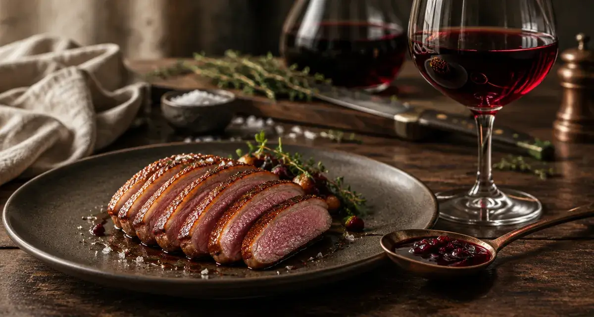 Quel vin avec du magret de canard : rouge structuré ou blanc demi-sec