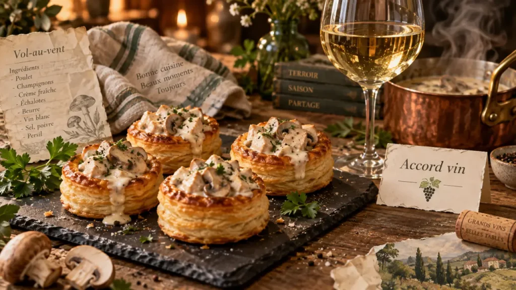 Vol-au-vent et vin : pourquoi le blanc gagne (presque) toujours sur le rouge