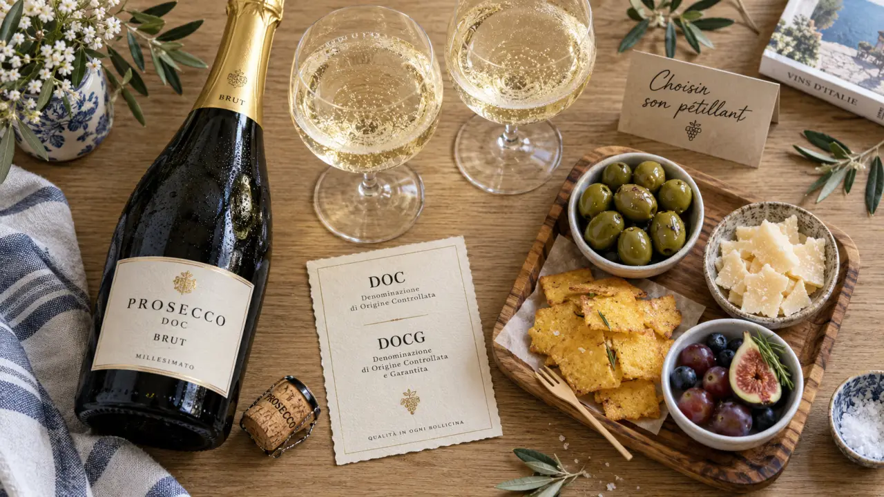 Vin petillant italien : prosecco, franciacorta ou asti, bulles et apéritif
